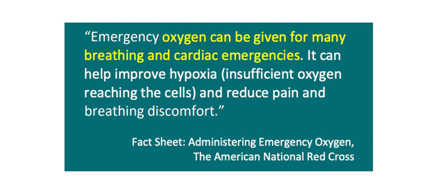 Portable Emergency Oxygen and the Role of the R15 Medical Device