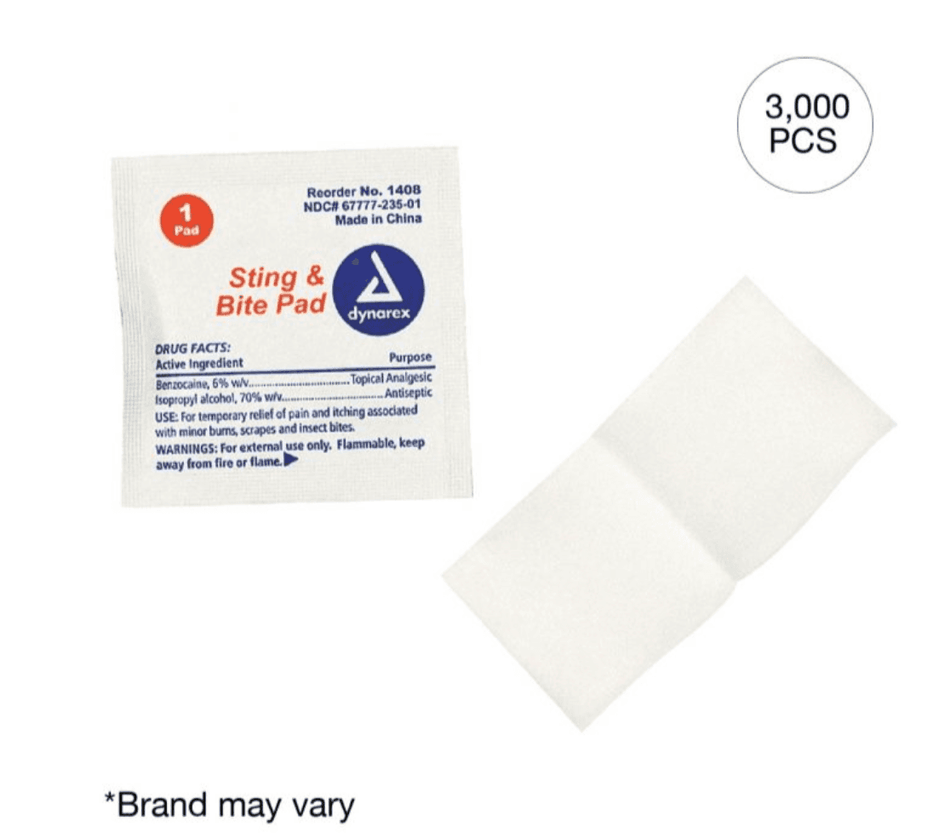Insect Bite Pads (Bulk Packaging of 3.000 Pcs)