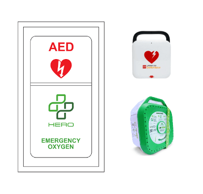 HERO-2 Smart Cabinet: AED + Oxygen