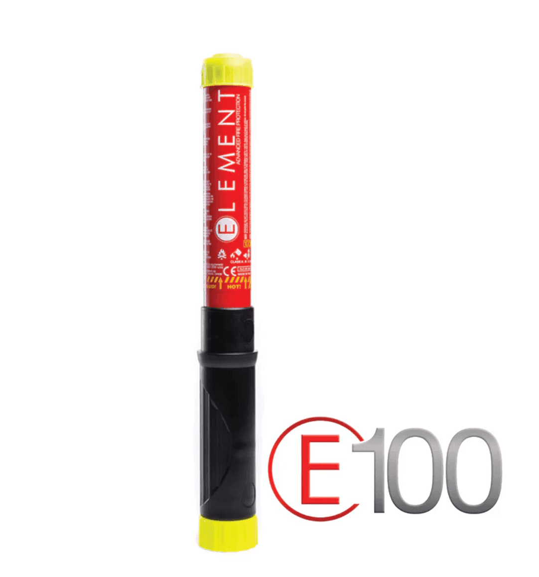 E100 Fire Extinguisher by Element Safety with compact design and industrial-grade protection for home and workplace fire safety.