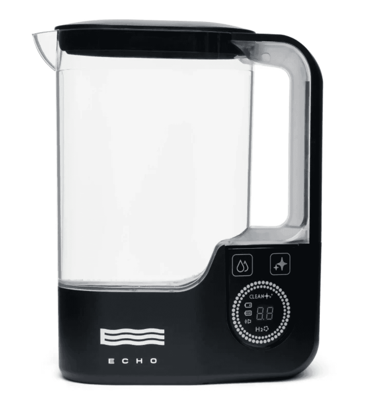 Sleek and modern Hydrogen Water Pitcher with digital controls, BPA-free design, perfect for fitness and wellness-focused lifestyles.