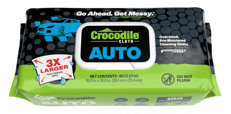 Crocodile Cloth: Automotive Grease Grime Cleaning Wipes