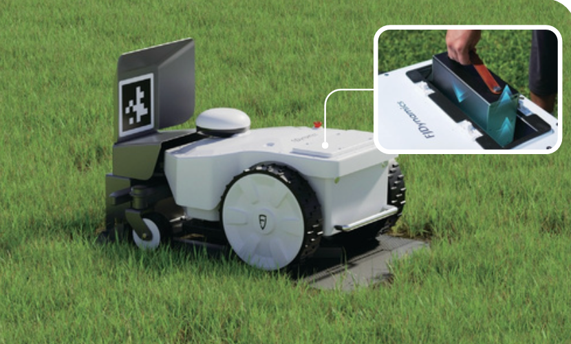 Smart robotic mower with RTK and LiDAR for large turf areas