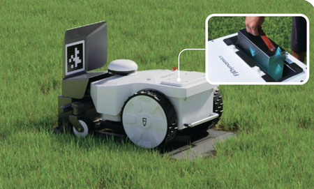 Smart robotic mower with RTK and LiDAR for large turf areas