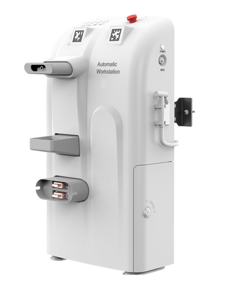 Industrial floor scrubber with advanced cleaning features
