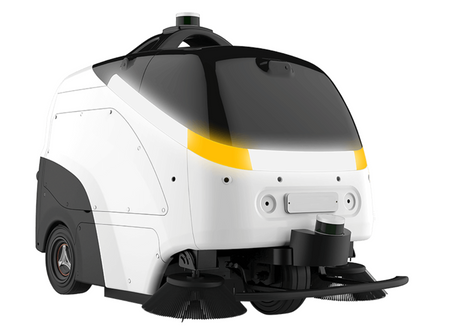VIGGO S100-N outdoor cleaning robot with LiDAR technology and dual side brushes