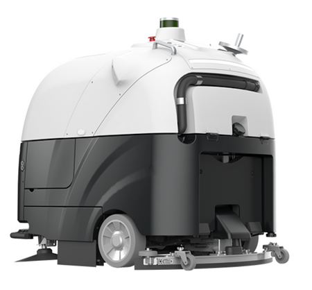 Efficient outdoor cleaning robot with advanced navigation and large capacity