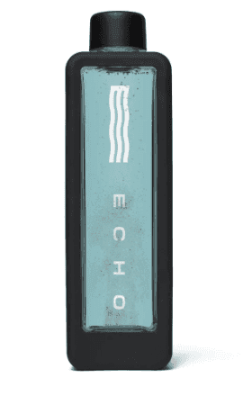 Echo Flask Hydrogen Water Bottle with sleek rectangular design and bold logo, ideal for advanced hydration and wellness routines.