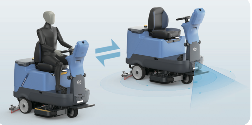 Autonomous cleaning robot with operator control interface