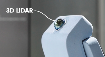 Lidar sensor on cleaning robot for obstacle detection