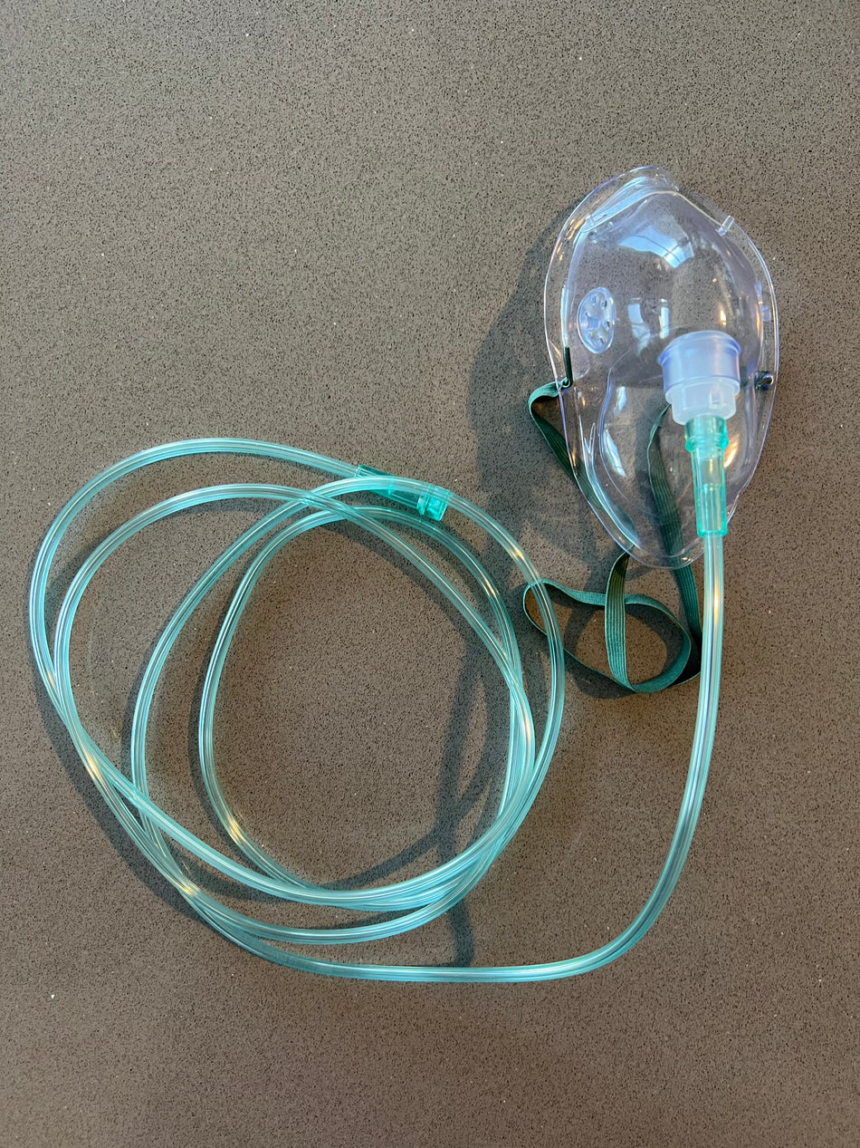 Oxygen Mask (Breathable) and Connecting Tube for R15 or Oxygen Concentrator